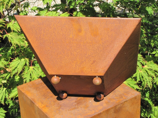 Edelrost Pflanzschale quadratisch 35 cm