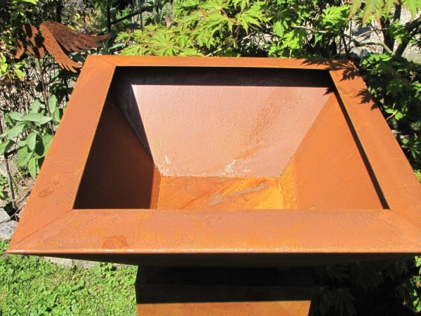 Edelrost Pflanzschale quadratisch 55 cm