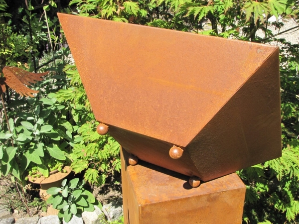 Edelrost Pflanzschale quadratisch 55 cm