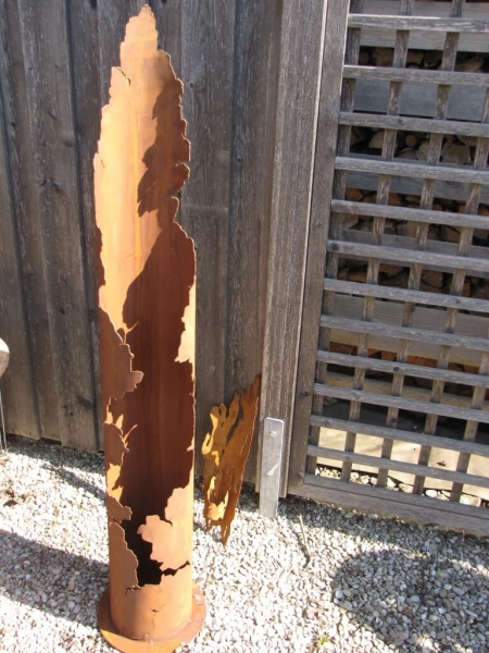 Rostsäule Messina rund aus Edelrost, 120 cm