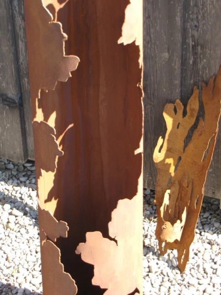Rostsäule Messina rund aus Edelrost, 120 cm