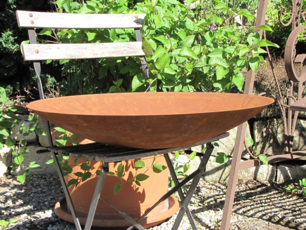 Edelrost Pflanzschale rund 60 cm