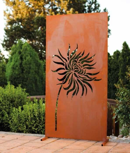 Edelrsot Sichtschutzwand Löwenzahn