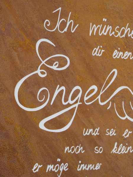Edelrost Gedichttafel Engel Amore