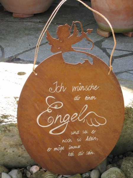 Edelrost Gedichttafel Engel Amore
