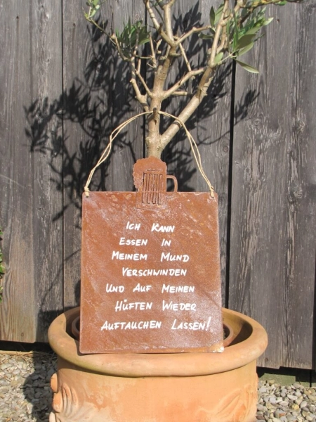 Edelrost Schild Bierkrug