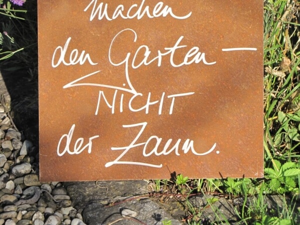 Edelrost Schild Mit Lilie Blumen Machen Den Garten Angels