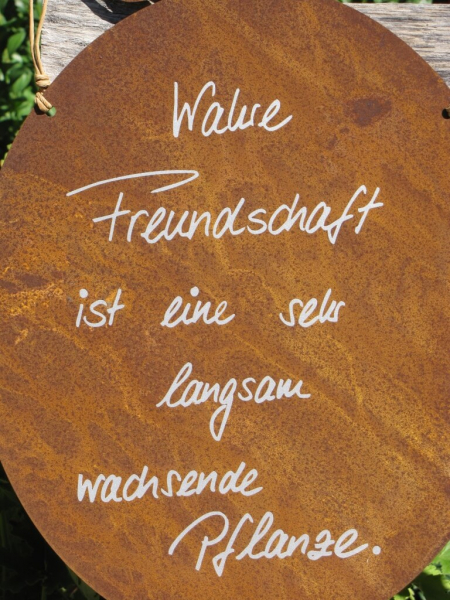Edelrost Gedichttafel Freundschaft
