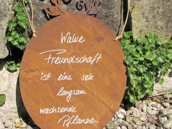Edelrost Gedichttafel Freundschaft