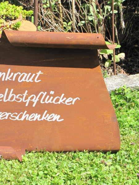 Edelrost Spruchrolle Unkraut