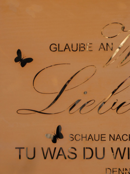 Edelrost Gedichttafel oder Spruchschild Glaube an Wunder...
