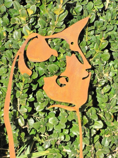 Edelrost Wandbild Katze