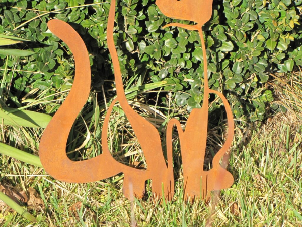 Edelrost Wandbild Katze