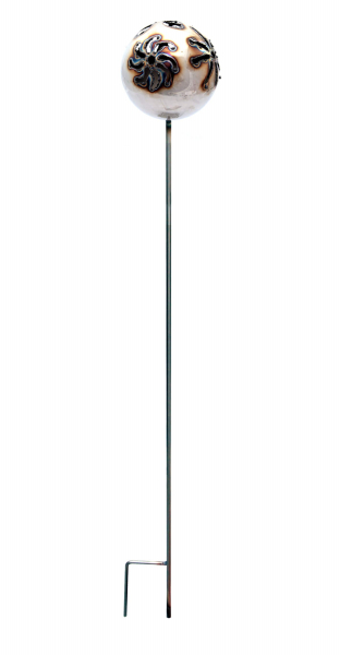 Edelstahl Gartenstecker Feuerfratze Blume