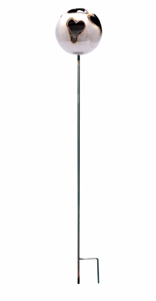 Edelstahl Gartenstecker Feuerfratze Herz