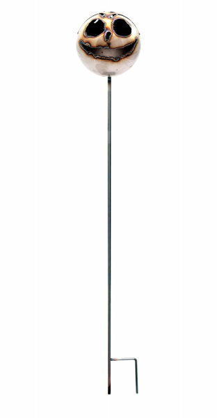 Edelstahl Gartenstecker Feuerfratze lachend