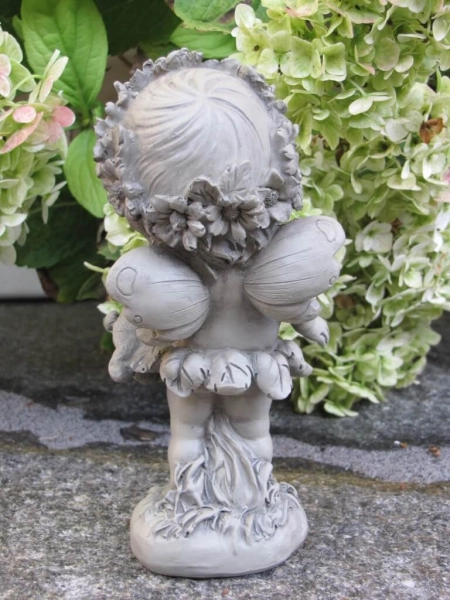 Elfe Lalula mit Teddy aus Resin