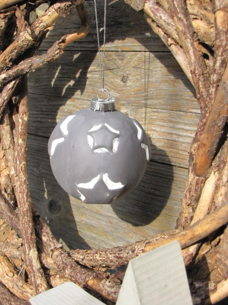 Christbaumkugel Stern in Betonoptik