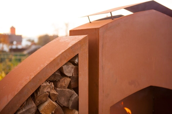Grill Meridian inkl. Grillrost und zwei Holzregalen