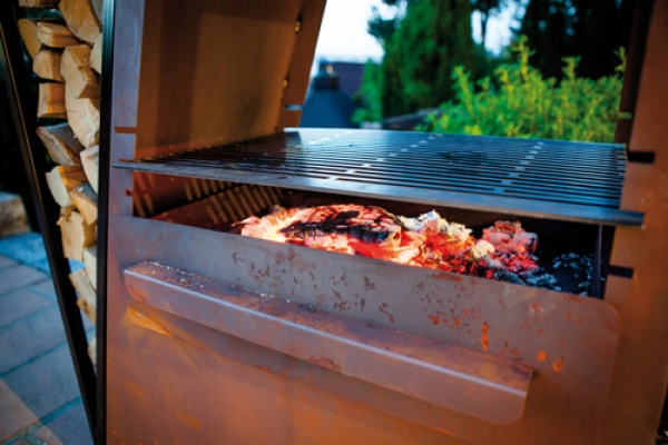 Kaminofen Barbeque aus Edelrost