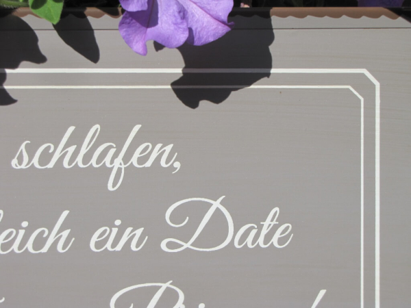 Shabby Chic Metallspruchschild "Traumprinz"