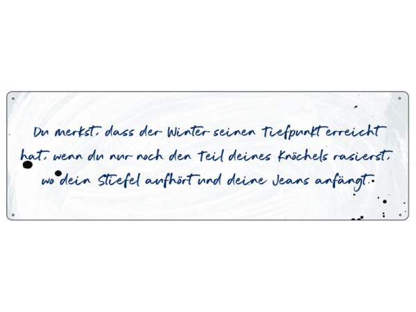 Shabby Chic Metallspruchschild Winter merken