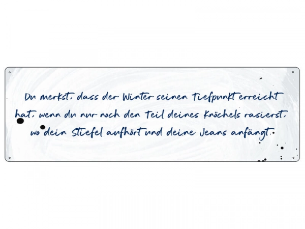 Shabby Chic Metallspruchschild Winter merken