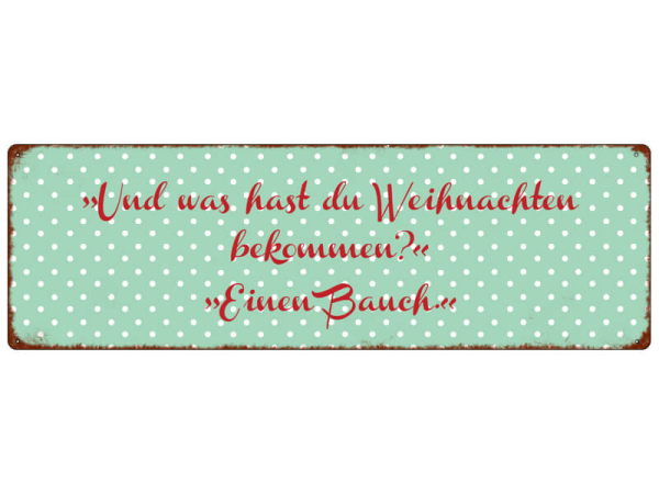 Shabby Chic Metallspruchschild Weihnachtsgeschenk