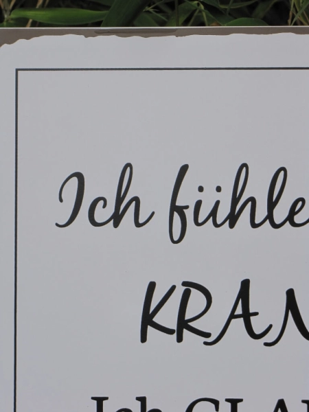 Shabby Chic Metallspruchschild Ich habe Montag