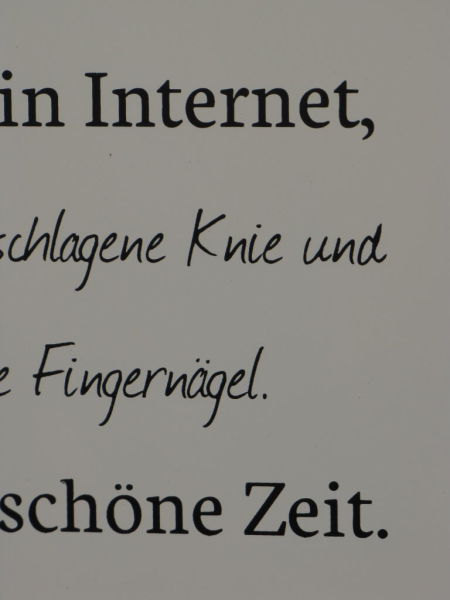 Shabby Chic Metallspruchschild "Kinder - Internet"