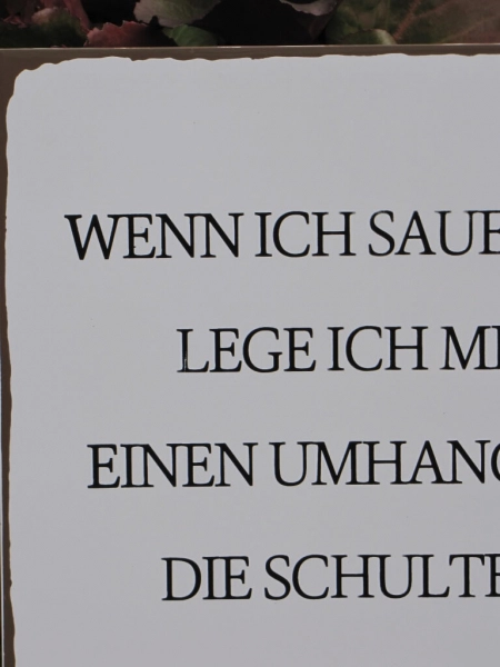Shabby Chic Metallspruchschild Supersauer