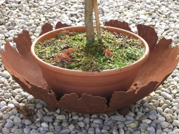 Pflanzschale Riss aus Edelrost