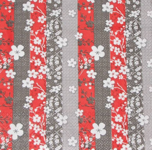 Serviette asiatische Blüten