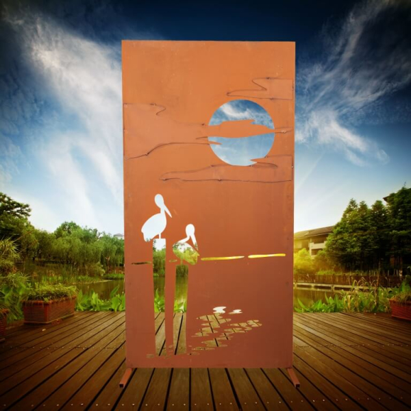 Sichtschutzwand Meer aus Edelrost