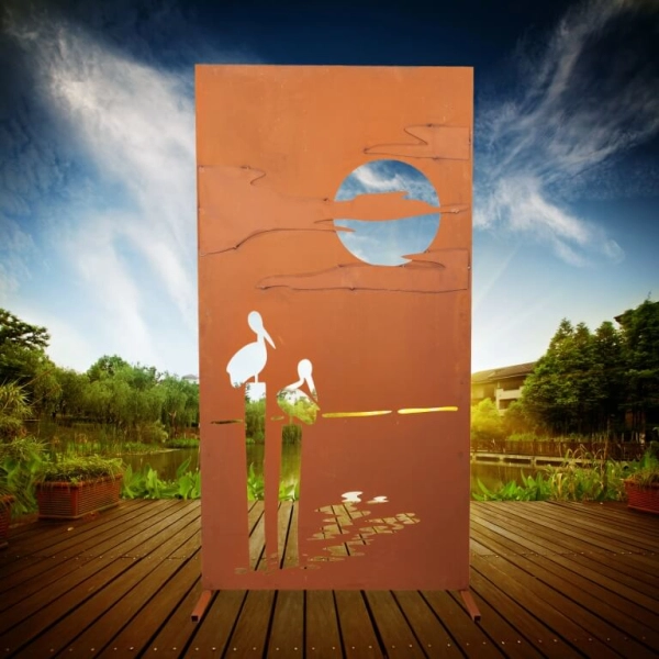 Sichtschutzwand Meer aus Edelrost