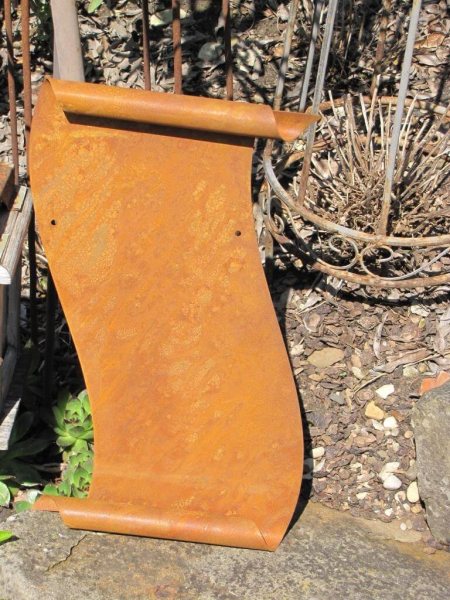 großes Edelrost Spruchschild zum Selbstbeschriften
