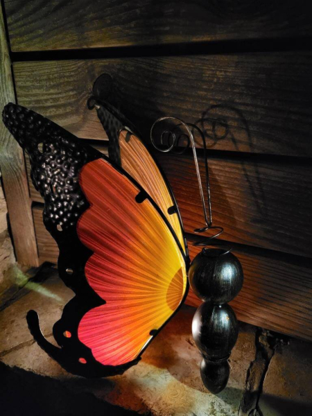 Teelichthalter Schmetterling, orange