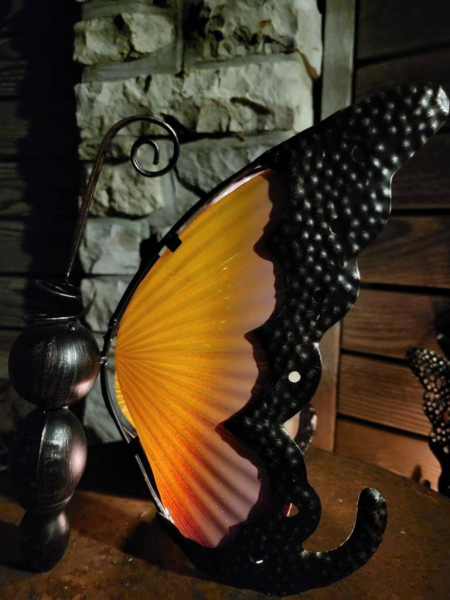 Teelichthalter Schmetterling, rosé