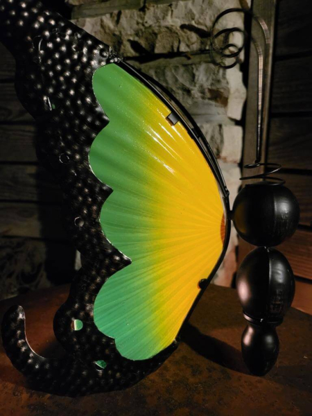 Teelichthalter Schmetterling, grün