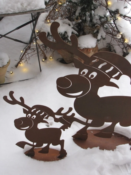 Weihnachtselch aus Edelrost