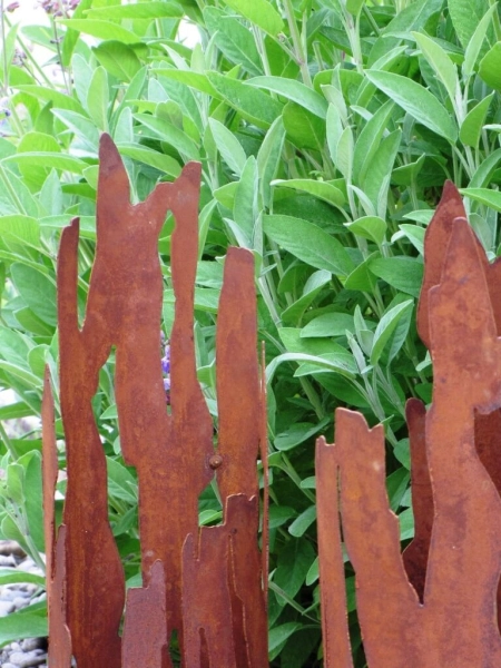 Windlicht Fackel Treibholz aus Edelrost
