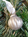 Christbaumkugel Minikugel, grau