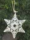 Shabby Chic Schneeflocke zum Hängen, 2 Größen