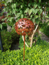 Edelrost Alliumkugel, lackiert (Art Ferro)
