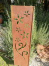 Edelrost Gartenschild "Blume"