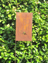 Edelrost Gartenschild Wein breit