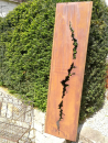 Edelrost Sichtschutzelement Stele Riss