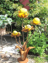 Edelrost Glasblume Blumenzauber, 120 cm, gelb