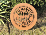 FC Bayern Edelrost Lichtkasten Logo
