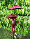 Gartenstecker Topfhalter Wasserhahn mit Frosch, oben